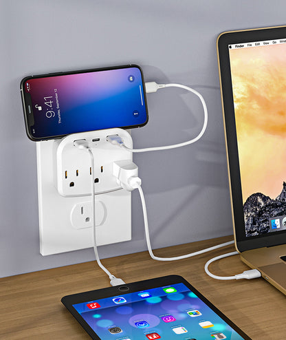UL wall charger W/2 USB & 1 Type C Port