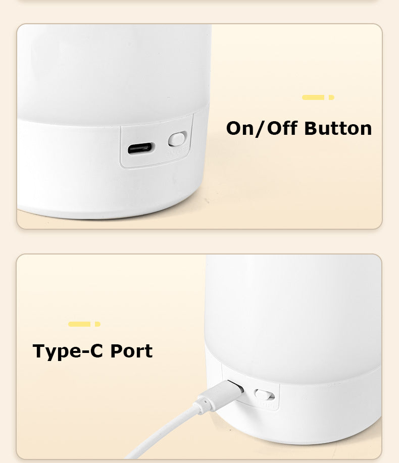Portable LED Touch Night Light for Kids, Nursing Lamp With Built-in Rechargeable Battery