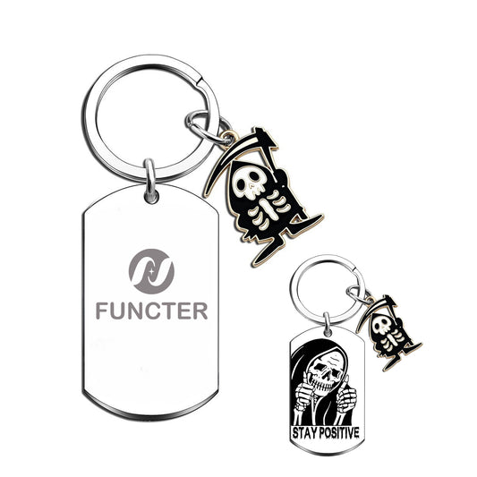 Halloween Skull Icon Keychain