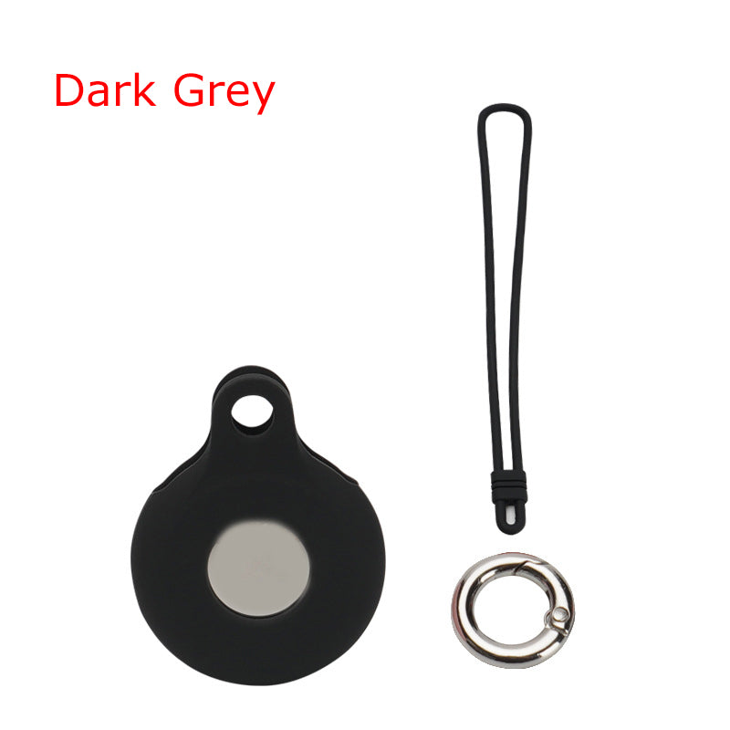 Circular Silicone KeyTag Tracker Case Access Card Sleeve Anti-Lost Protector Holder W/Silicone Strap