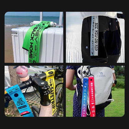 Custom 1"W x 17.7"L Polyester Backpack Strap Bicycle Pendant