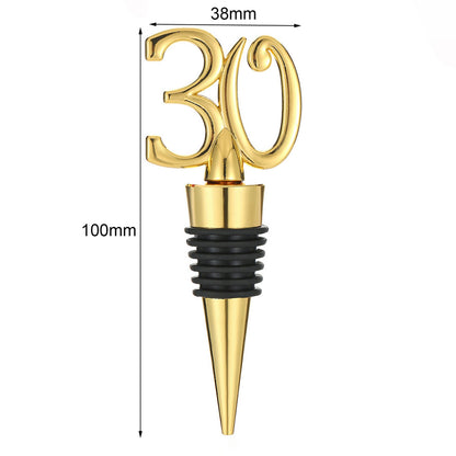 30th Birthday Wine Stoppers Metal Bottle Stopper