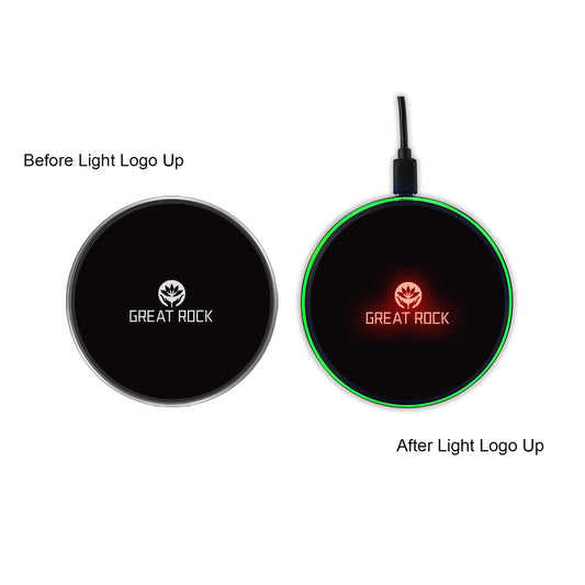 Flashing LED Light Up Wireless Charger (Red Light)