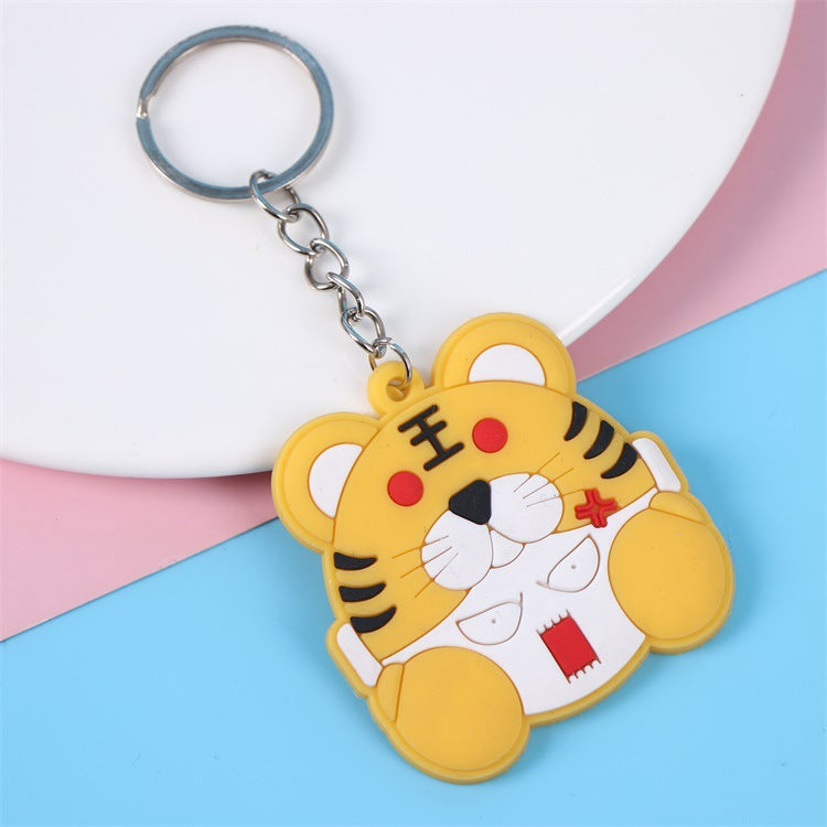 Custom 3D Raised Shaped Soft Touch PVC Keychain - Two Sides Printing