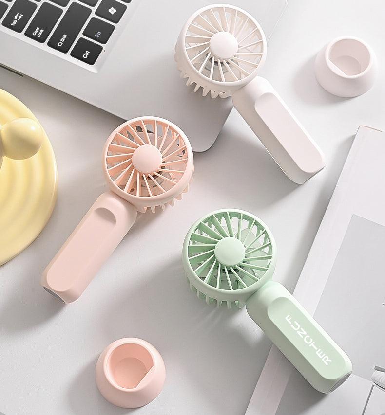 Rechargeable Mini Handheld Fan With 3 Levels Of Adjustable Wind Speed