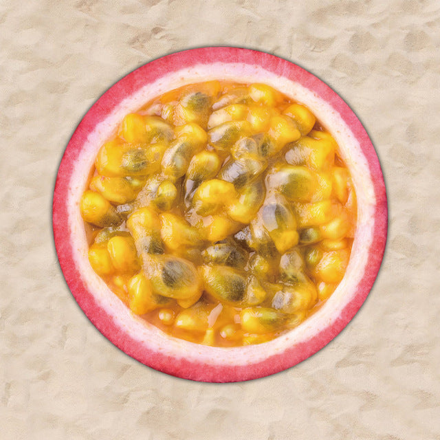 63 x 63" Passion Fruit Shaped Custom Shape Towels Oversized Soft Microfiber Beach Towels