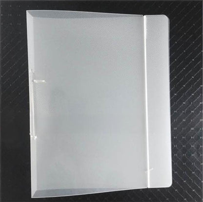 A4 Clear Hard Cover Round Ring Binders 2-Ring Binder Document Folder W/ Elastic Band