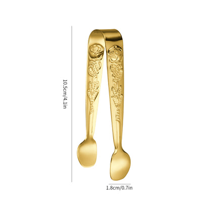 4.1" L Stainless Steel Mini Serving Tongs Ice Clip