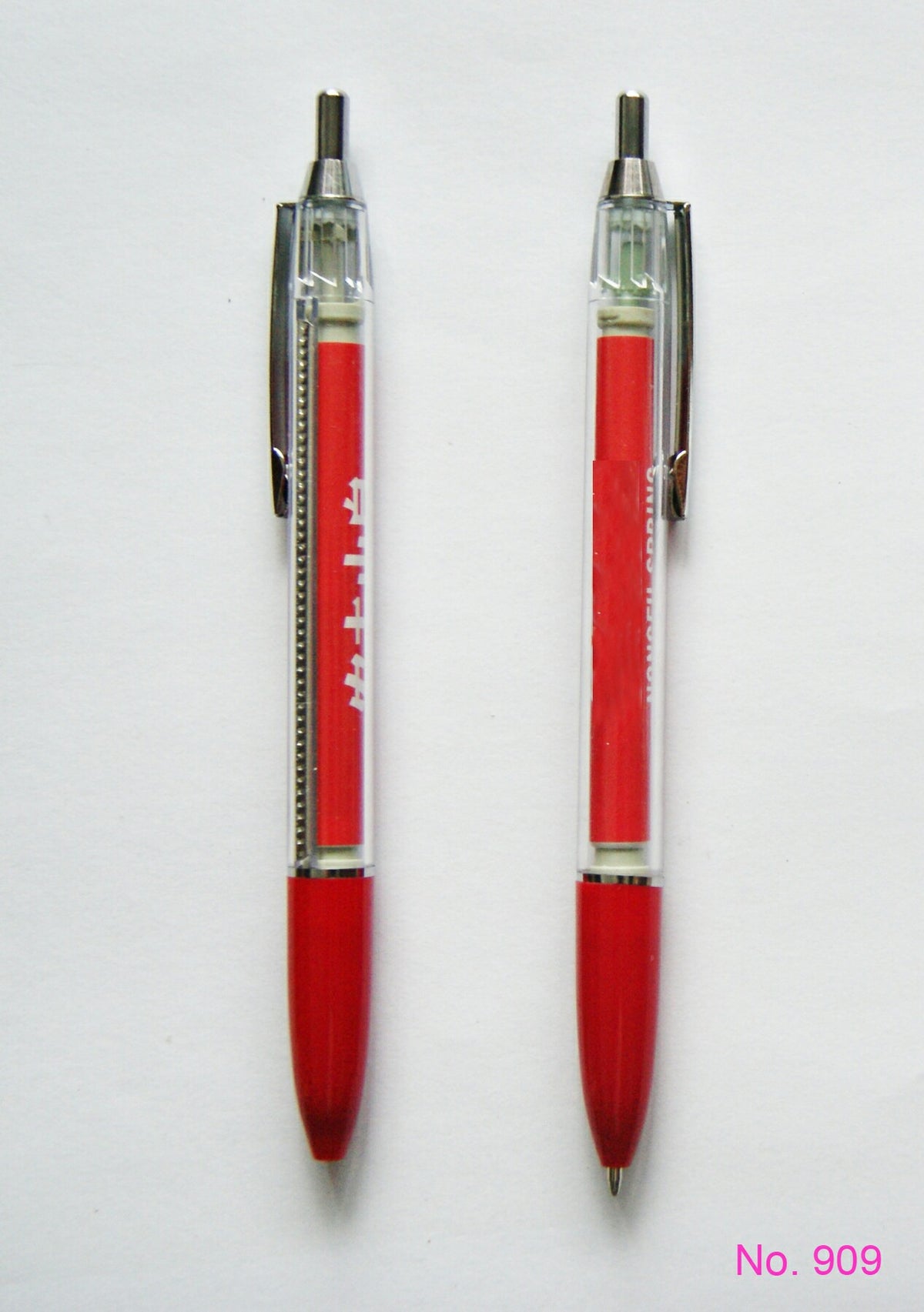 Plastic Retractable Ballpoint Pen w/Advertising Reel Banner