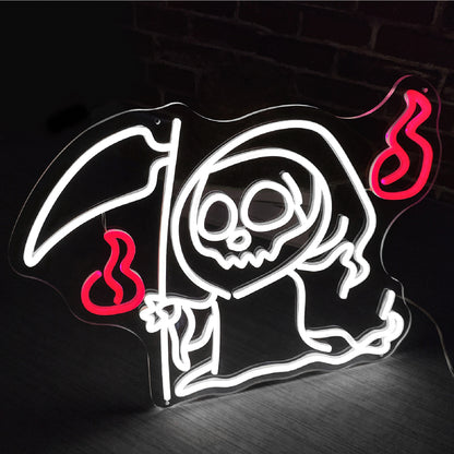 Halloween Neon Sign Custom Shaped 12" Neon Sign LED Night Club Sign LED Glow Sign Bar Decor