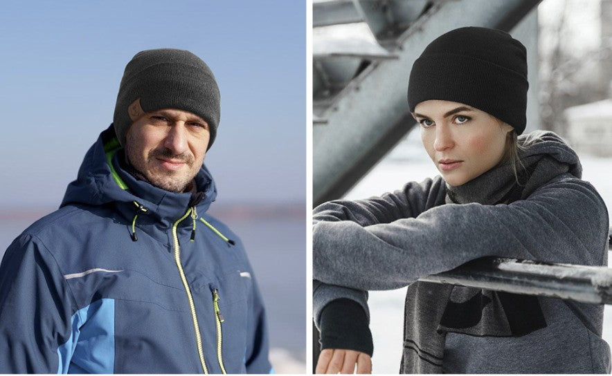 Unisex Adult Knit Cuffed Beanie Hat