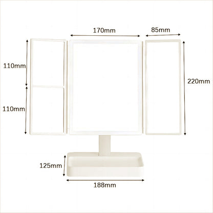 Car Sunvisor Vanity Mirror W/ 3 Light Settings