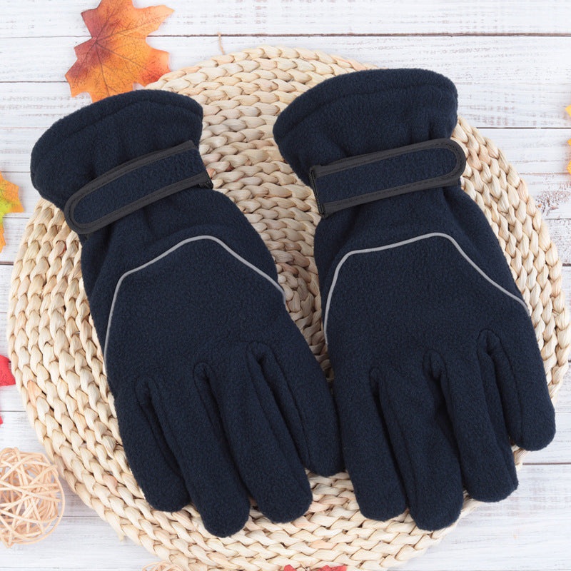 Polar Fleece Knit Touch Screen Glove W/ Reflective