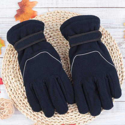 Polar Fleece Knit Touch Screen Glove W/ Reflective