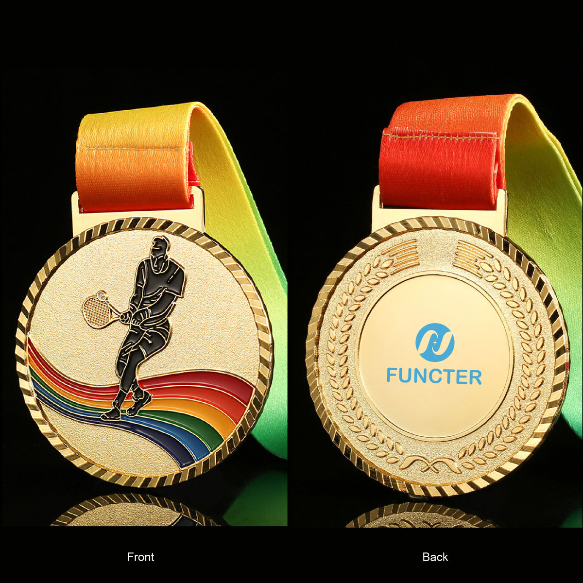 Tennis Award Medal Winner Medals Tournament Medallion Gold Medal