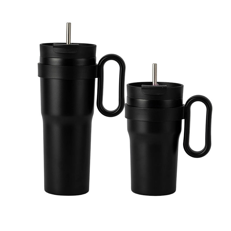 40 oz. Car Tumbler Insulated Stainless Steel Water Bottle W/ Handle, Lid, Straw