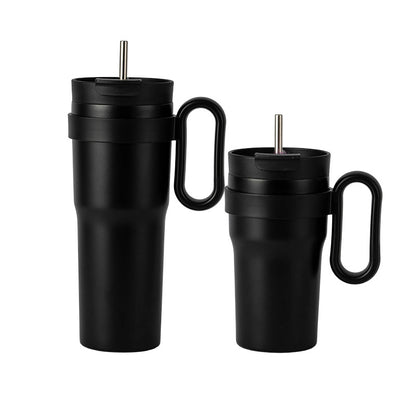 40 oz. Car Tumbler Insulated Stainless Steel Water Bottle W/ Handle, Lid, Straw