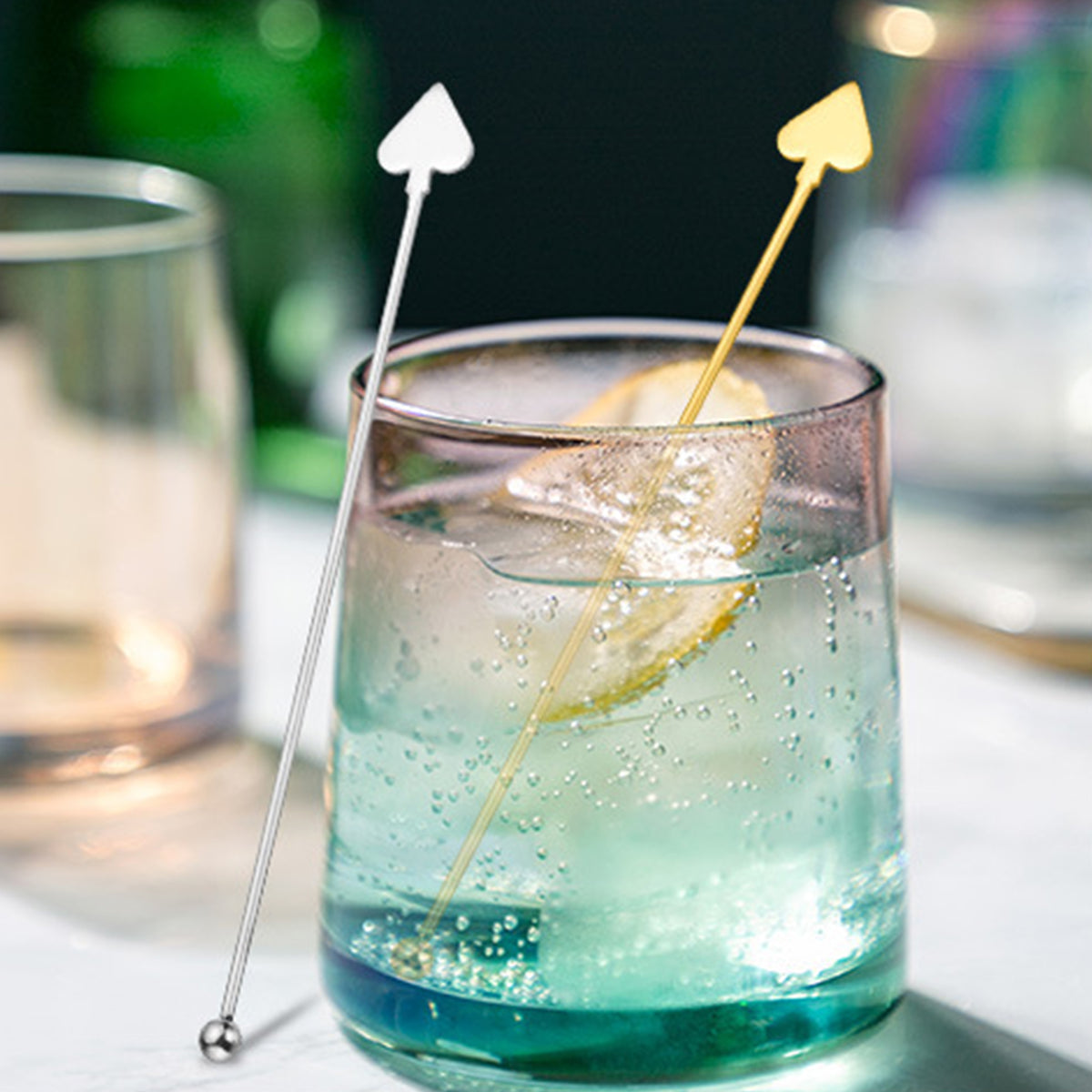 7.7 L Stainless Steel Poker Spade Top Cocktail Stirrers