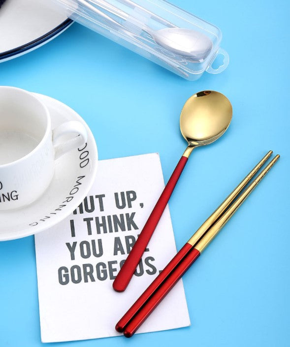 304 Stainless Steel Spoon Chopsticks Tableware Set