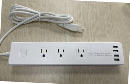 3 Outlet Power Strip In 1.8 Meters Wired Long With 4 USB Port