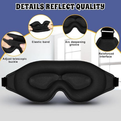 3D Eye Mask Sleeping Mask W/ Adjustable Strap