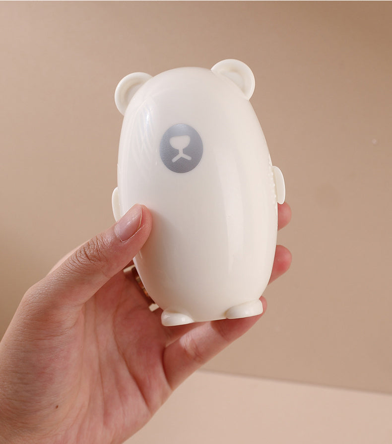 Mini Travel Size Bear Shaped Portable Lint Roller Washable Sticky Roller for Clothes Pet Hair