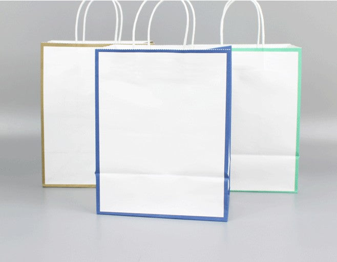Kraft Paper Gift Bags (5.90L x 3.15D x 8.27H Inches)