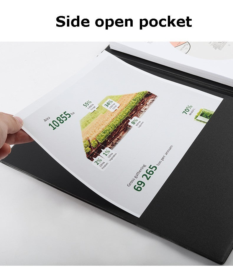 A4 PU Leather Padfolio Clipboard Folder Writing Pad Notepad Clip Boards