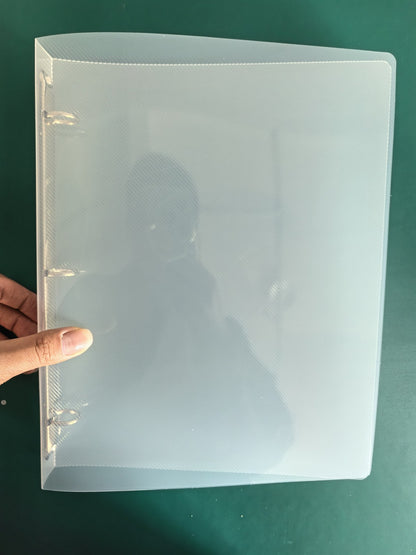 A4 Clear Hard PVC Round Ring Binders 3-Ring Binder Document Folder