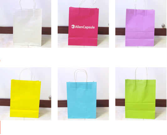 Kraft Paper Gift Bags (8.26L x 4.34D x 10.63H Inches)