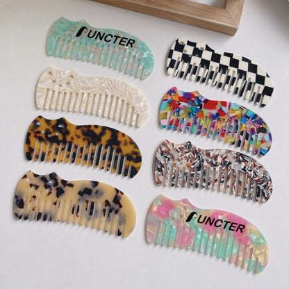 Portable Cute Cat Shape Acetate Pocket Comb Travel Comb