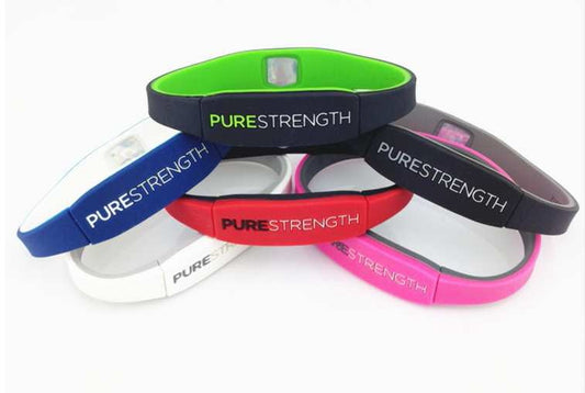 Double Color Silicone Balance Power Wristbands