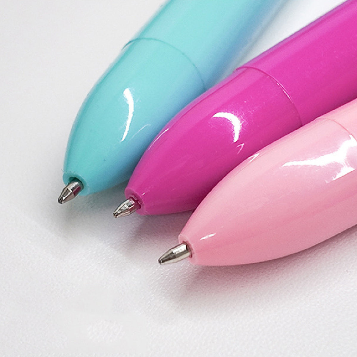 6-Color Click Pen Solid Color Pen Barrel Original Retractable Ballpoint Pen
