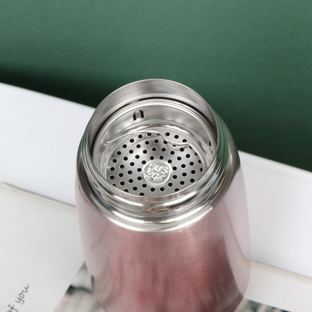 12oz/360ML 304 Stainless Steel Mini Insulated Water Bottle With Screw-on Lid Portable Vaccum Mug
