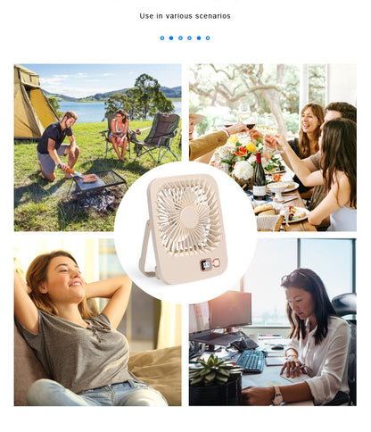 1200mAh Power Bank Desk Fan USB Rechargeable Fan Hook Hanging Fan