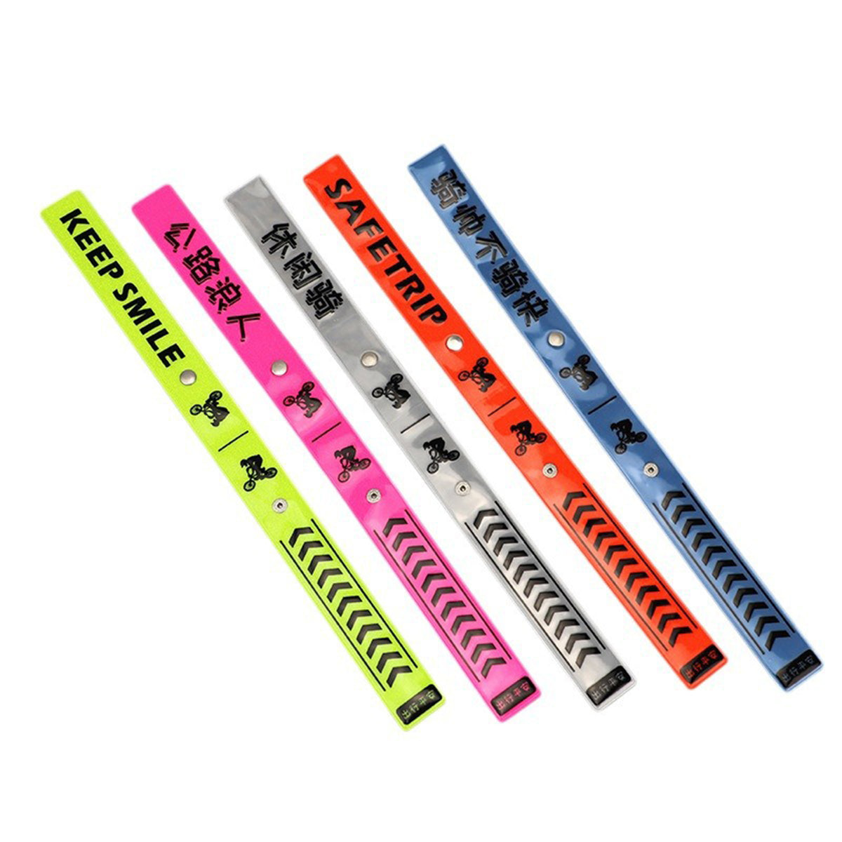 Custom 1.18"W x 15.8"L Reflective ID Ribbon Tag Bicycle Pendant