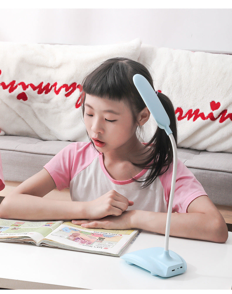 3 Level Brightness Adjustable USB LED Desk Lamp w/USB Charger
