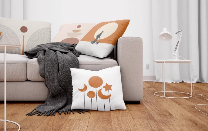 15.76 x 15.76" Full Custom Linen Cotton Square Throw Pillow for Sofa Couch Bed Home Decor