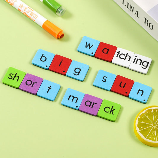 Custom 50 pcs Magnetic Letter Tiles Phonics magnets for Phonics and Spelling