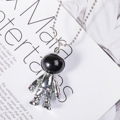 Titanium Steel The Universe Dream Astronaut Pendant Necklace