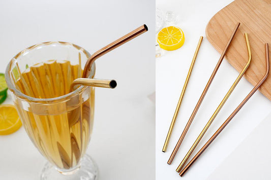 Stainless Steel Straws w/Velvet Bag