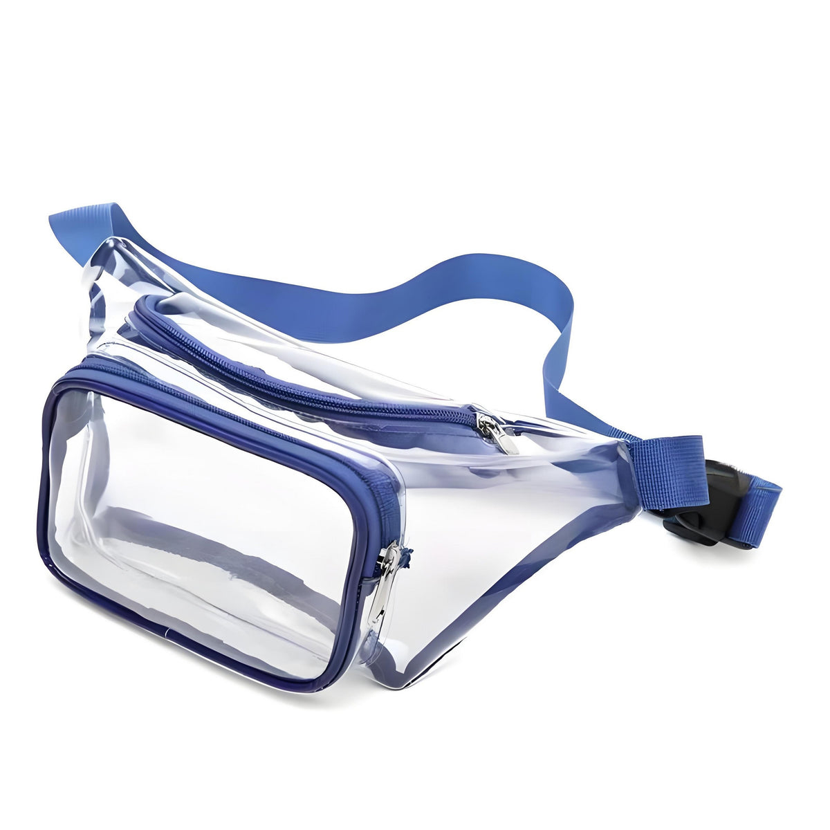 Transparent PVC Fanny Pack W/Two Zipper Pockets