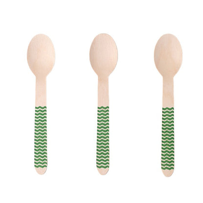 5.5" L Eco-Friendly Wooden Tasting Spoons Holiday Disposable Spoon