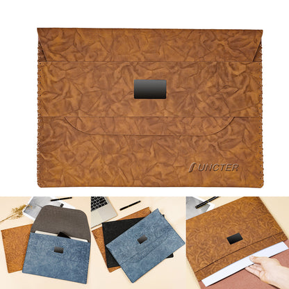 Premium Faux Leather A4 Envelope File Organiser Document Bags