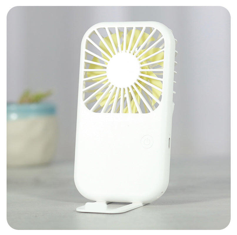 Mini Rechargeable Handheld Fan Phone Holder Adjustable Wind Speed Fan