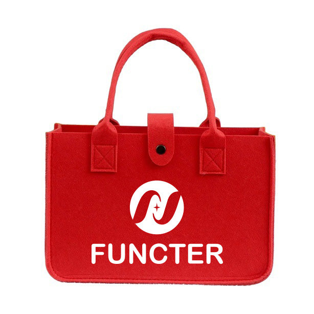 Custom Colors Felt Tote Bag With Snap Closure