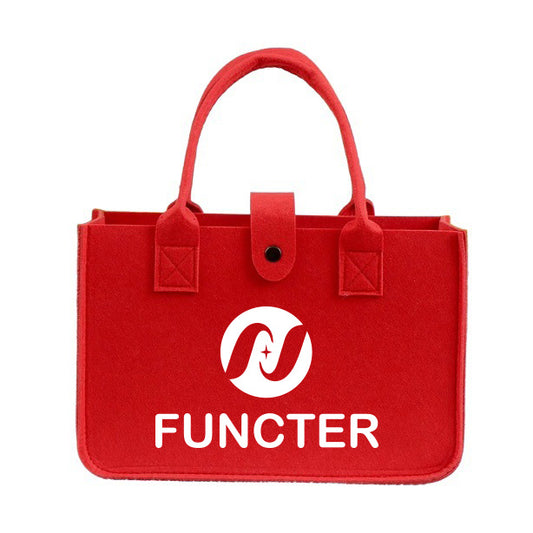 Custom Colors Felt Tote Bag With Snap Closure