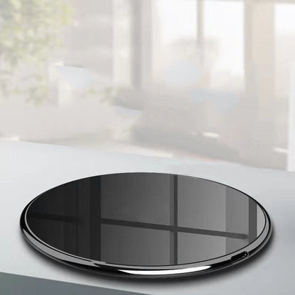 4'' Dia 15W Wireless Charger Thin Aluminum Fast Charging Pad (NO AC Adapter)