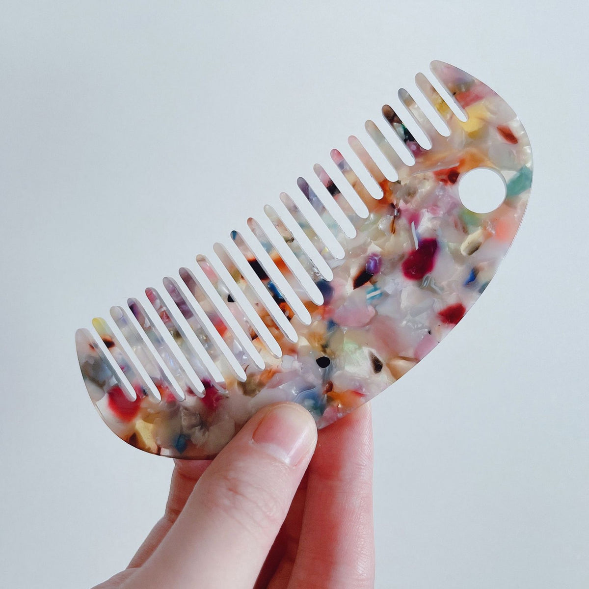 Mini Travel Tortoise Comb Keychain Pocket Comb for Wet and Dry Hairs