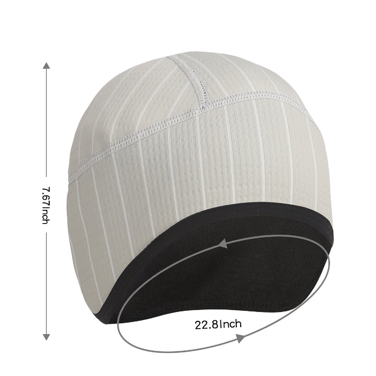Winter Fleece Lined Helmet Liner Skull Cap Warm Cycling Beanie with Ear Cover Thermal Hat